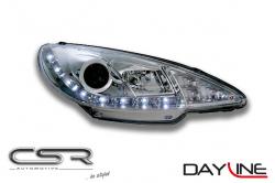 Design Scheinwerfer Peugeot 206 LED Dayline chrom SW075 